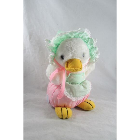 Baby Duck Stuffed Plush Animal 11" Anthropomorphic Duckling Vintage 1980s - Picture 1 of 6